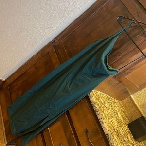 Petal & Pup emerald one shoulder midi dress